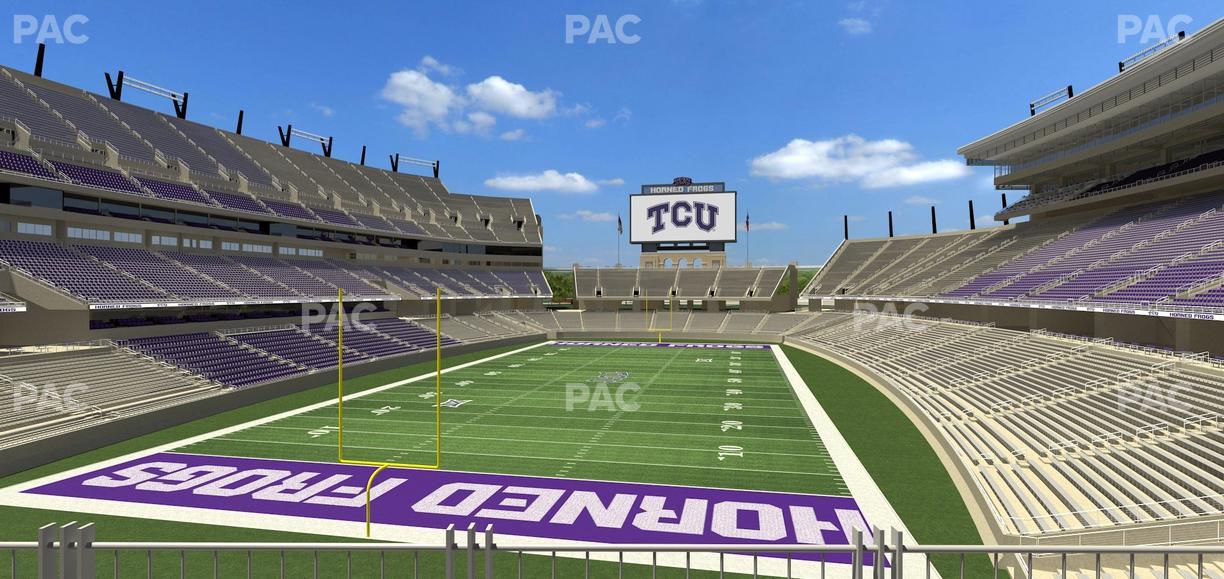 Amon G. Carter Stadium - Section South End Zone Club 1 Seat View