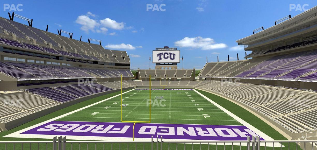 Amon G. Carter Stadium - Section South End Zone Club 2 Seat View