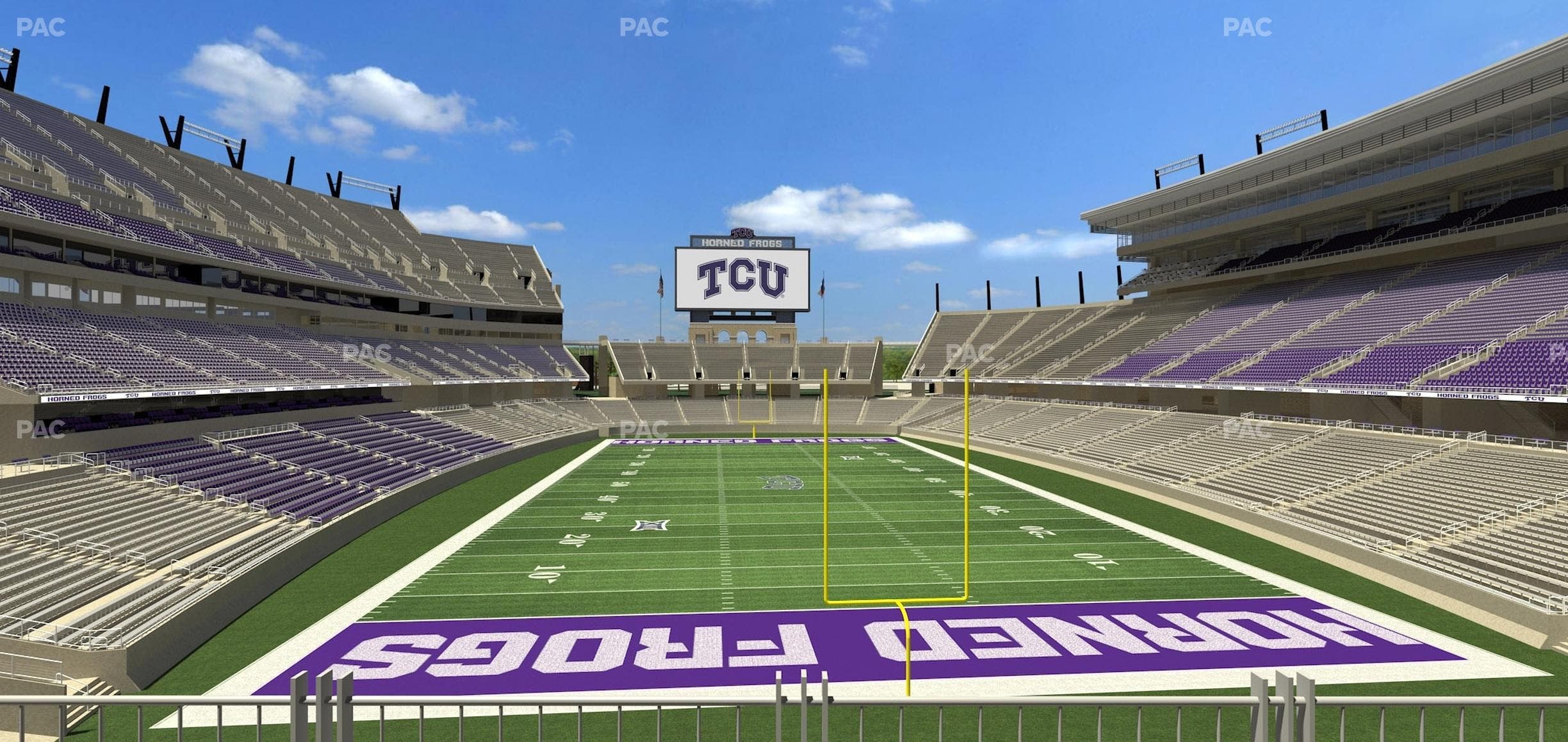 Amon G. Carter Stadium - Section South End Zone Club 3 Seat View