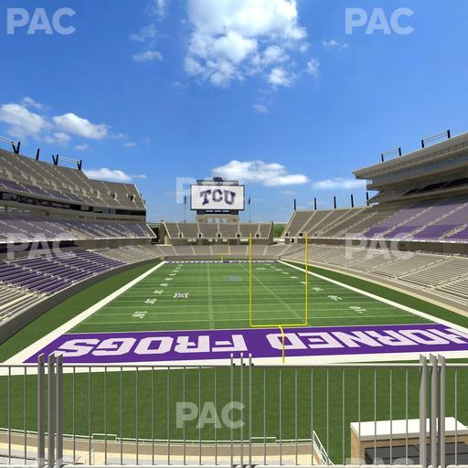 Amon G. Carter Stadium - Section South End Zone Club 3 Seat View