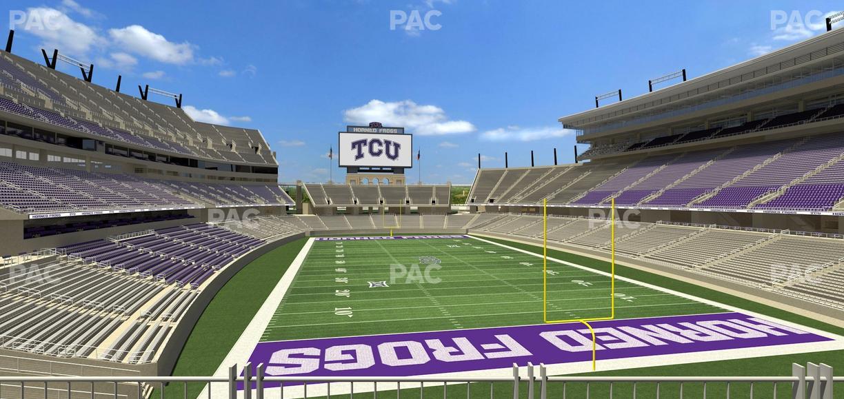 Amon G. Carter Stadium - Section South End Zone Club 4 Seat View