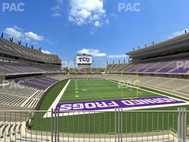 Amon G. Carter Stadium - Section South End Zone Club 4 Seat View