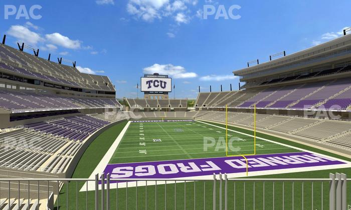 Amon G. Carter Stadium - Section South End Zone Club 4 Seat View