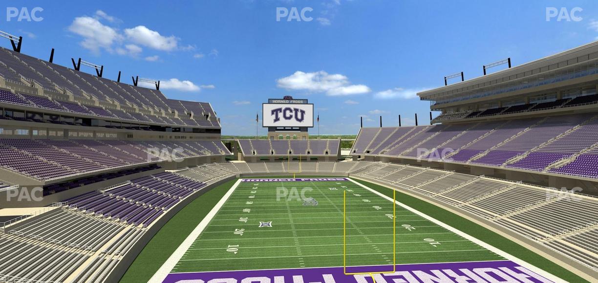 Amon G. Carter Stadium - Section South End Zone Suite 4 Seat View