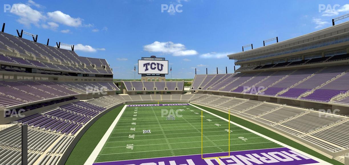 Amon G. Carter Stadium - Section South End Zone Suite 5 Seat View