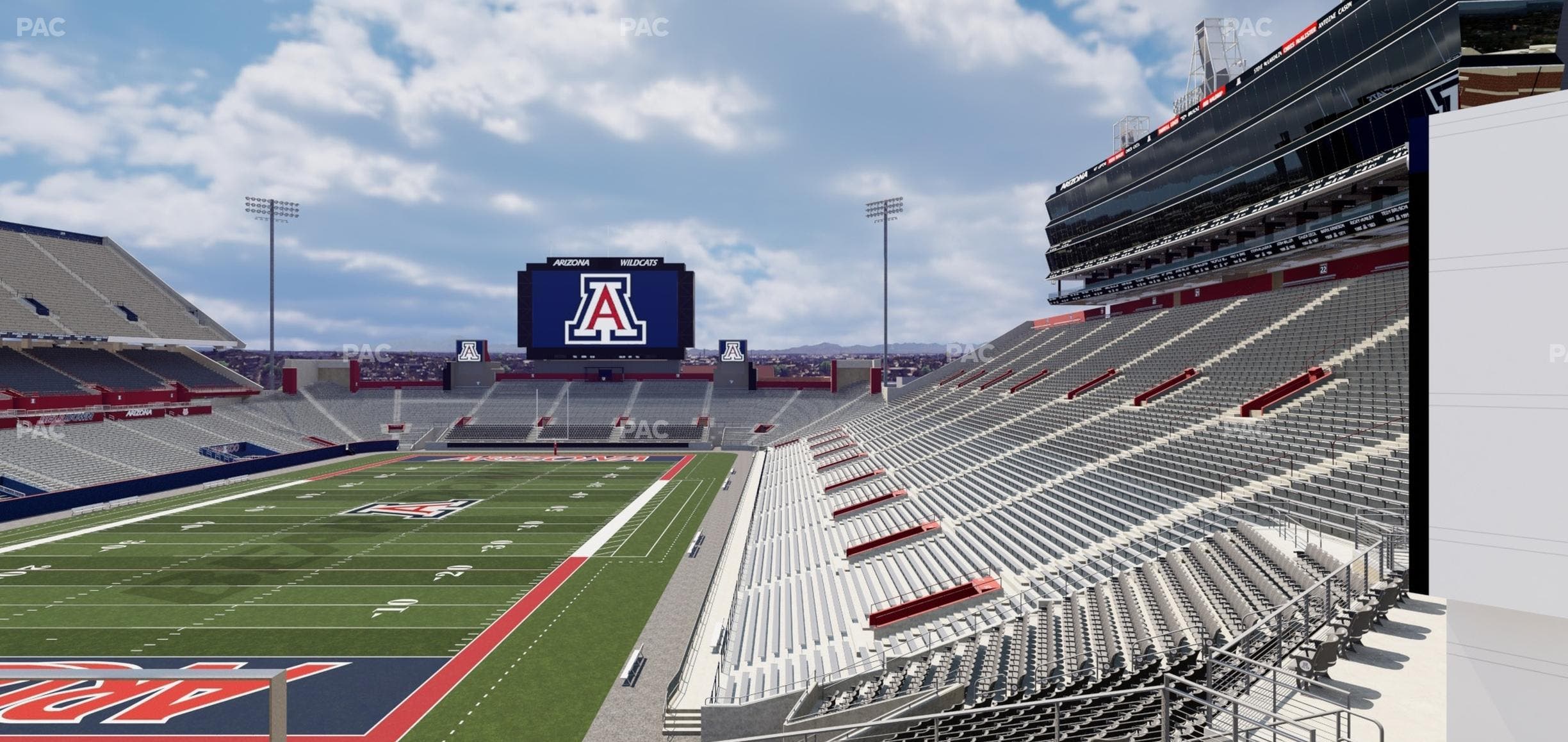 Arizona Stadium - Section Sands Club 117 Seat View