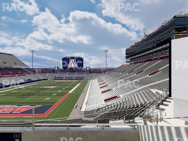 Arizona Stadium - Section Sands Club 117 Seat View