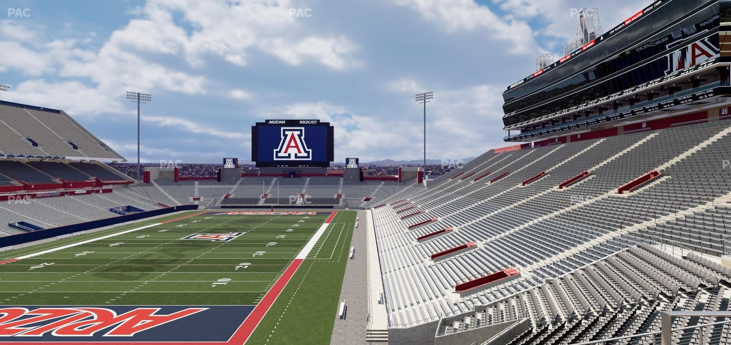 Arizona Stadium - Section Sands Club 118 Seat View
