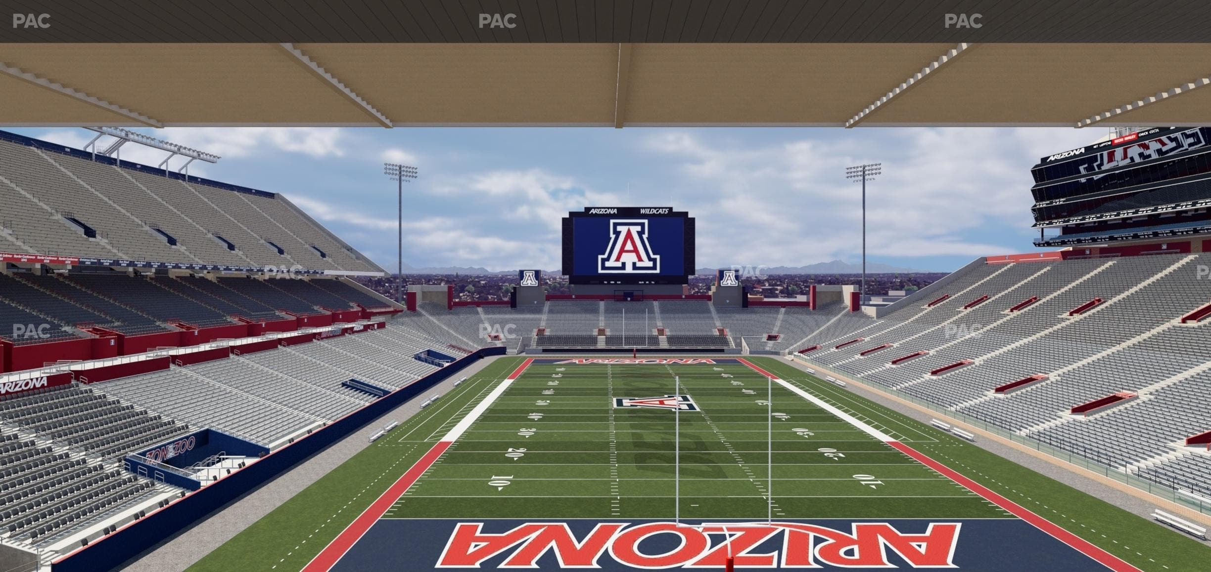 Arizona Stadium - Section Sands Club 124 Seat View