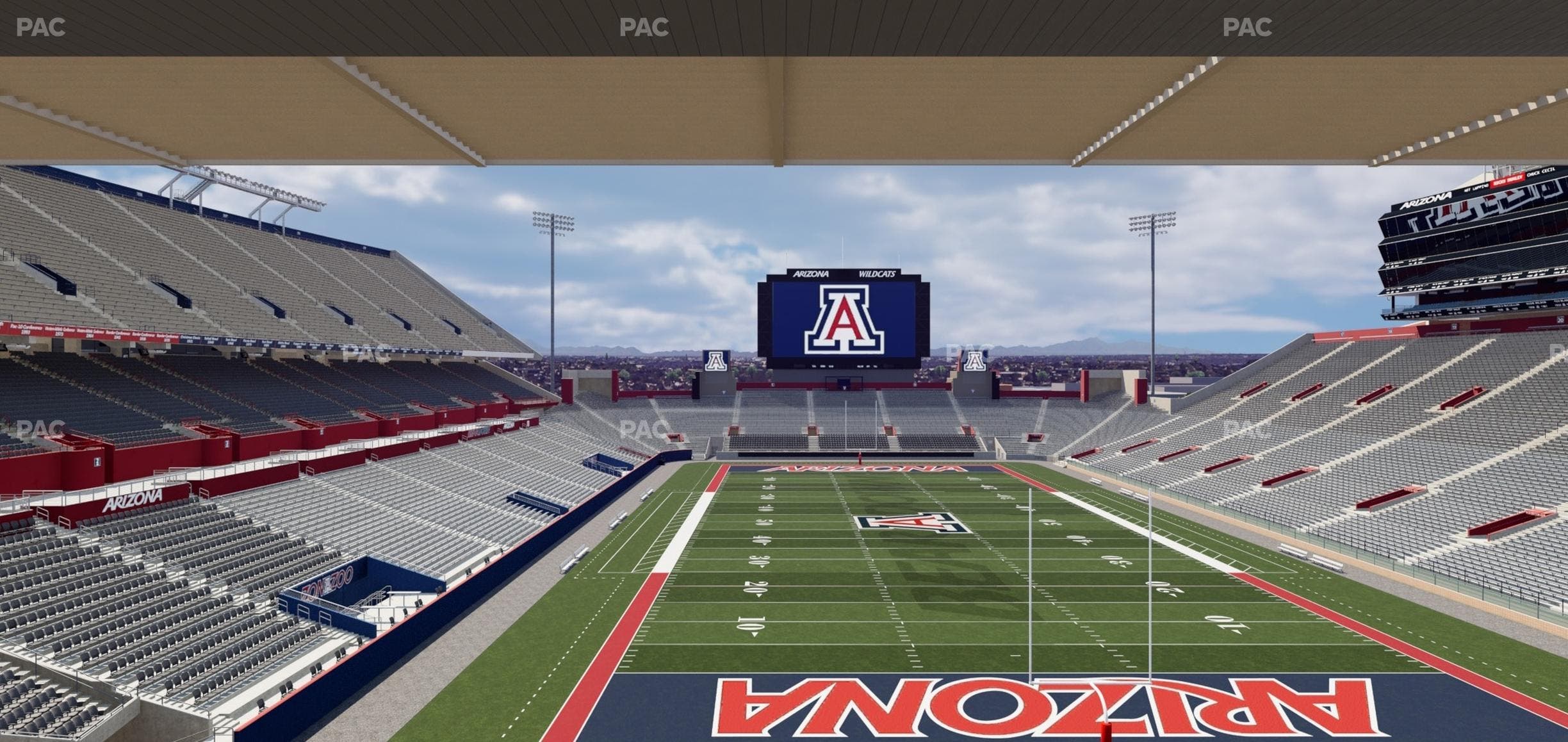 Arizona Stadium - Section Sands Club 125 Seat View