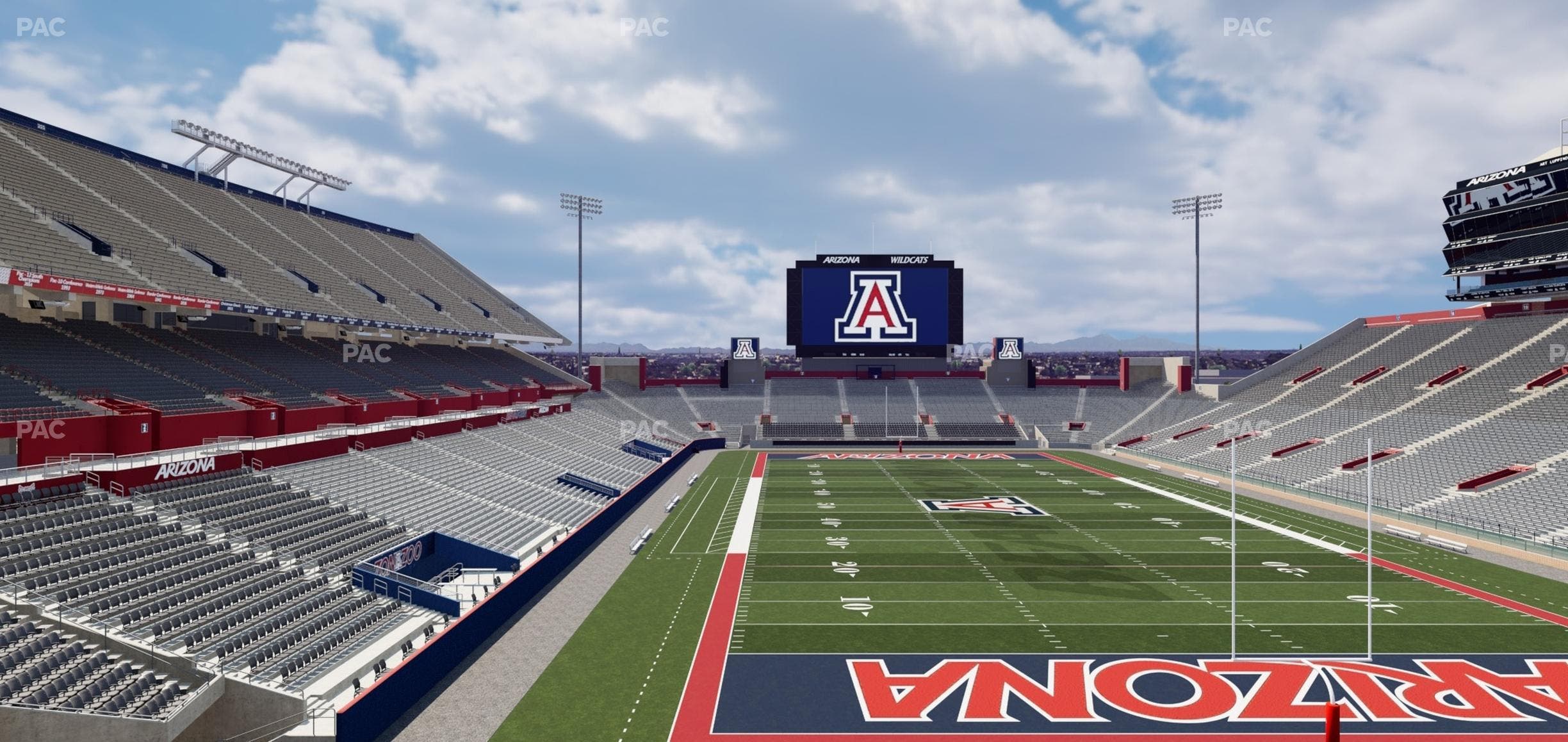 Arizona Stadium - Section Sands Club 126 Seat View