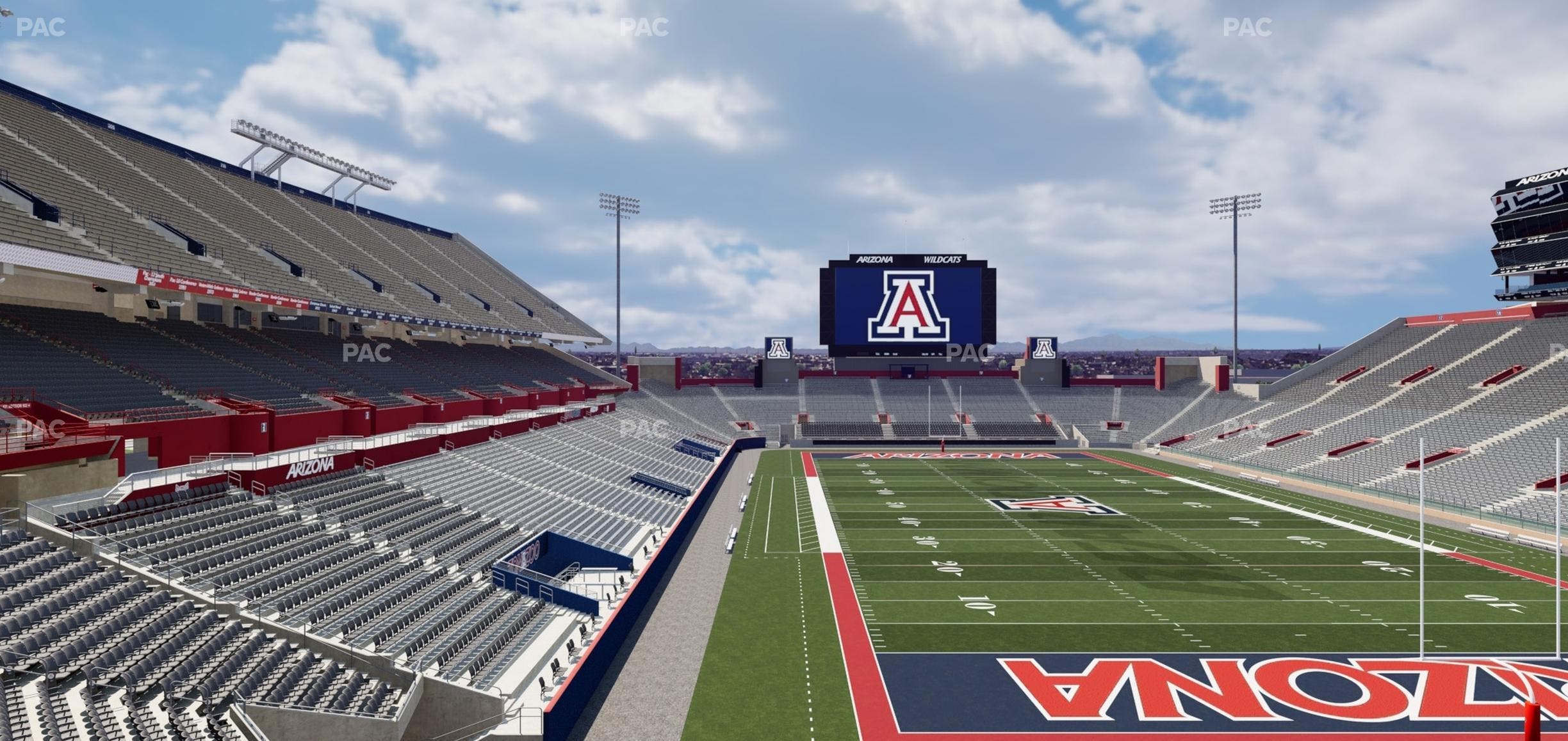 Arizona Stadium - Section Sands Club 127 Seat View