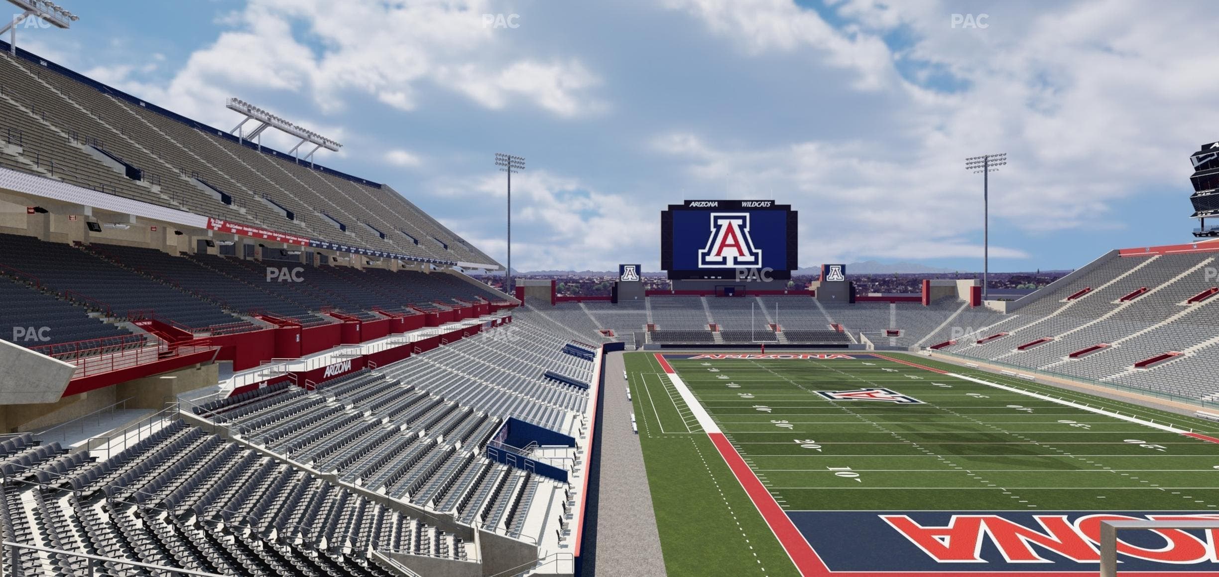 Arizona Stadium - Section Sands Club 128 Seat View