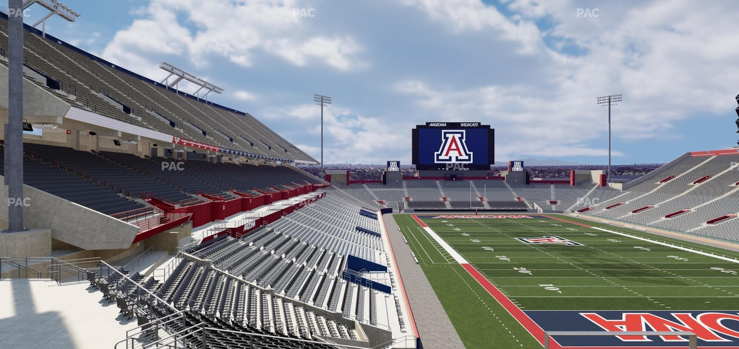 Arizona Stadium - Section Sands Club 129 Seat View