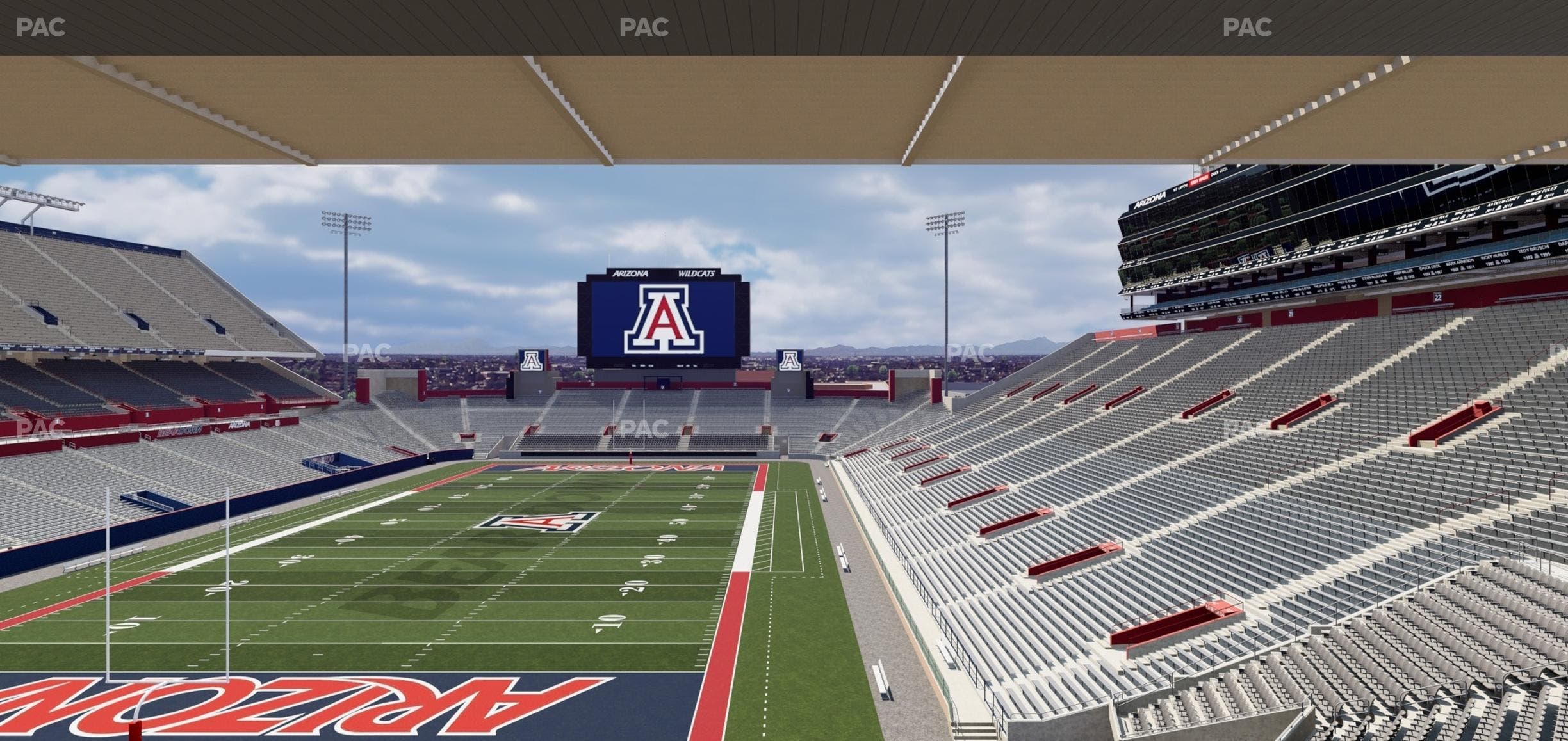 Arizona Stadium - Section Sands Club W 119 Seat View