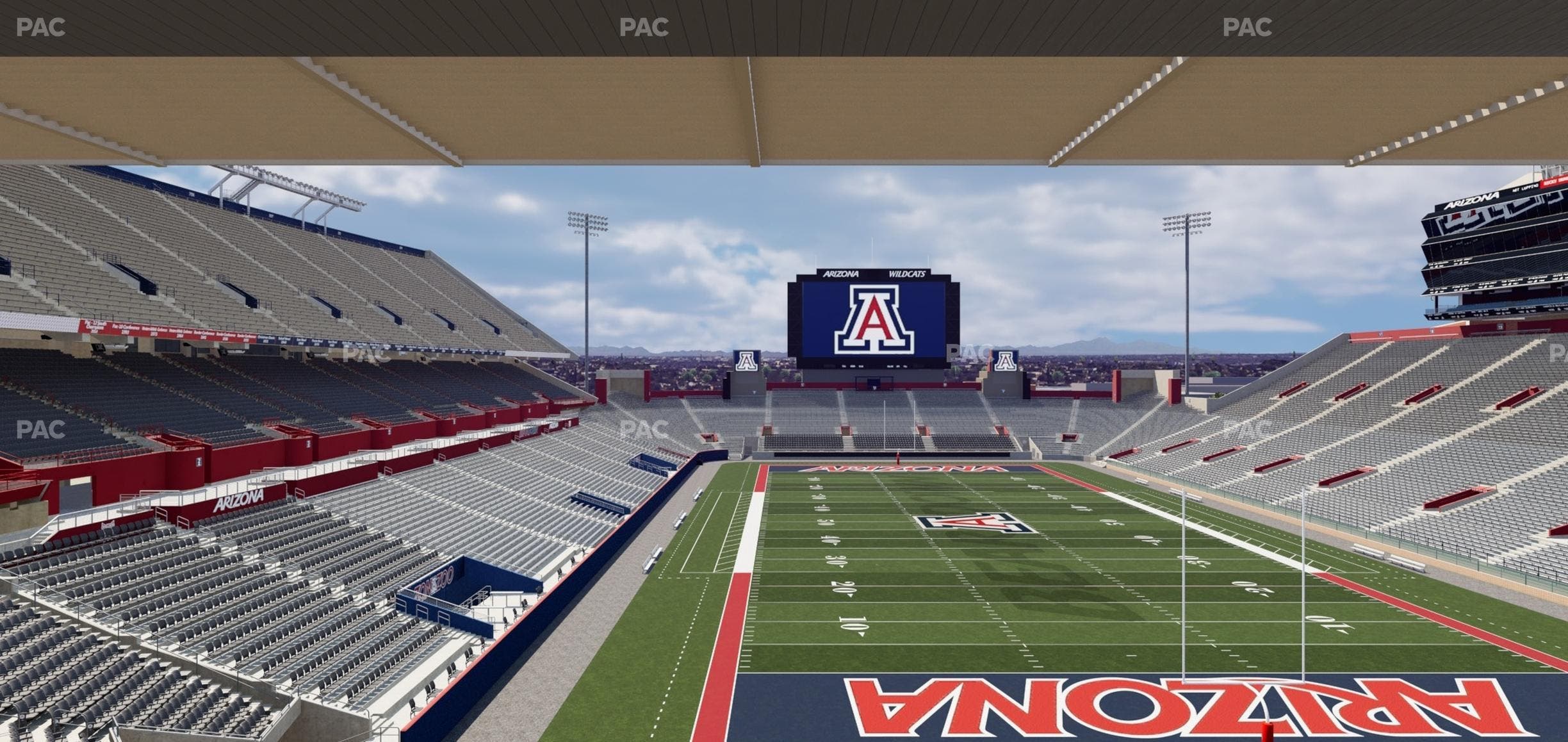 Arizona Stadium - Section Sands Club W 126 Seat View