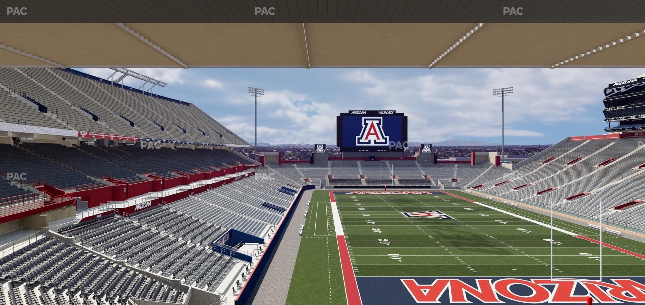 Arizona Stadium - Section Sands Club W 127 Seat View