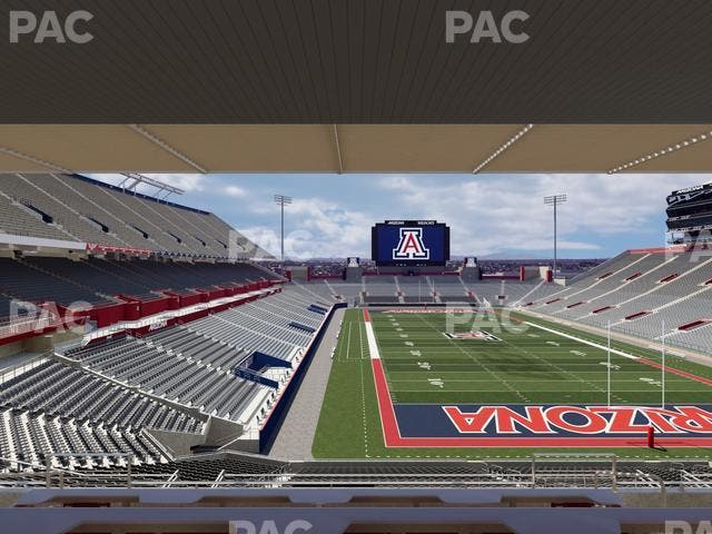Arizona Stadium - Section Sands Club W 127 Seat View