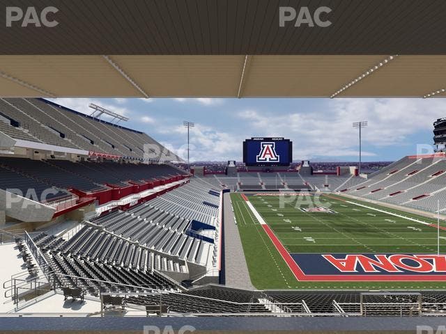 Arizona Stadium - Section Sands Club W 128 Seat View