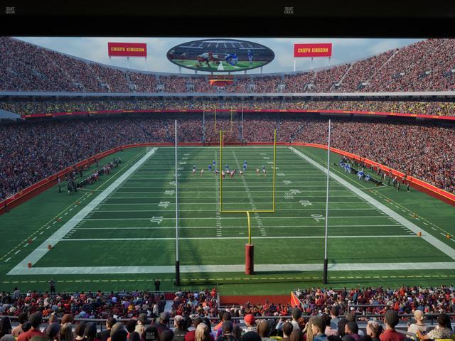 Official view from Section Suite 213 R at Arrowhead Stadium
