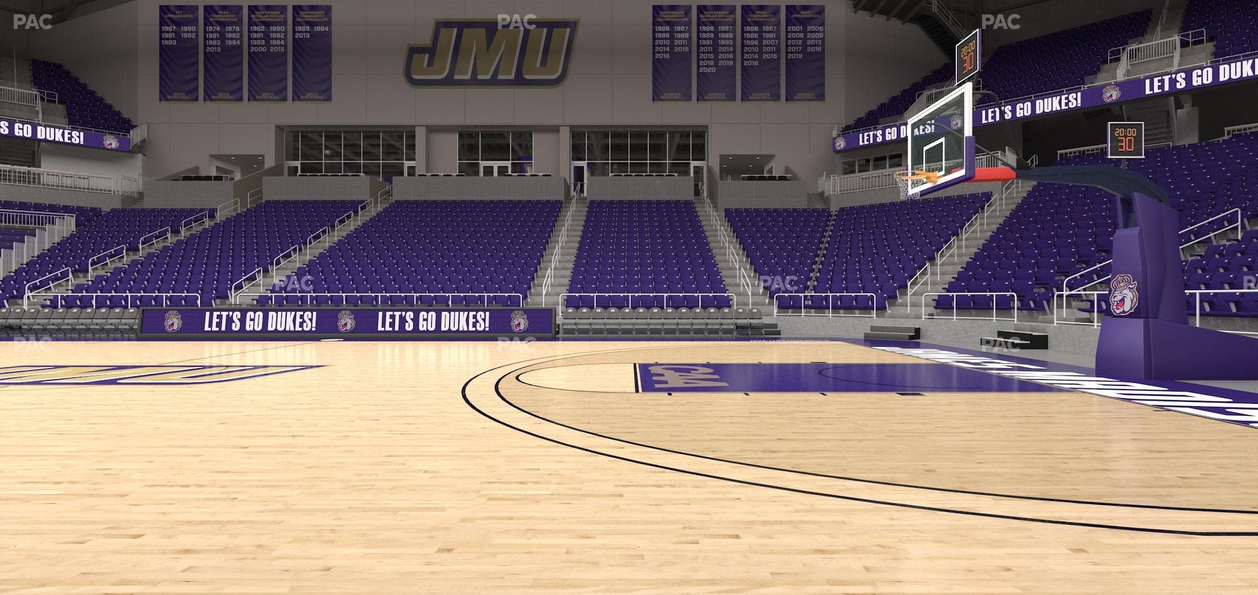 Atlantic Union Bank Center - Section Floor Courtside Seat View