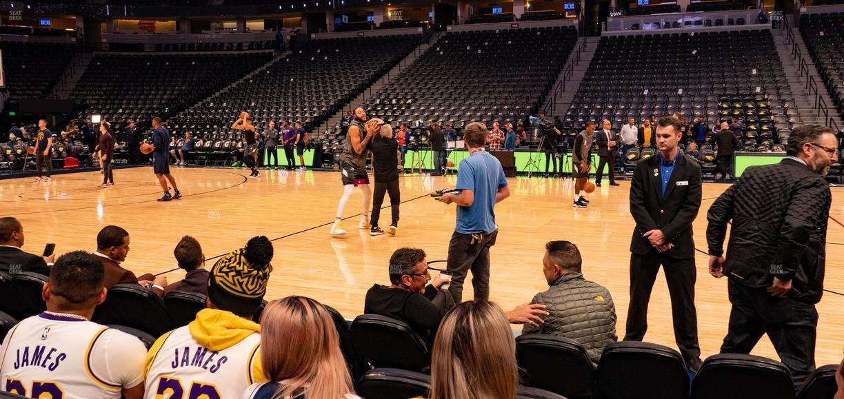 Ball Arena - Section Courtside 124 Seat View