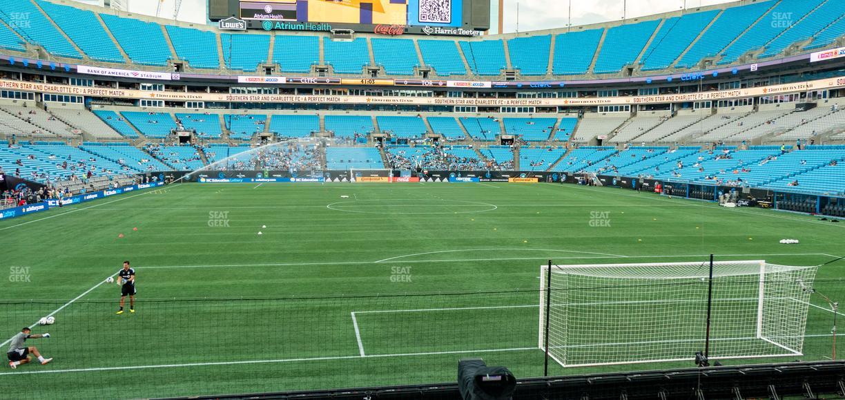 Bank of America Stadium - Section 102 Seat View