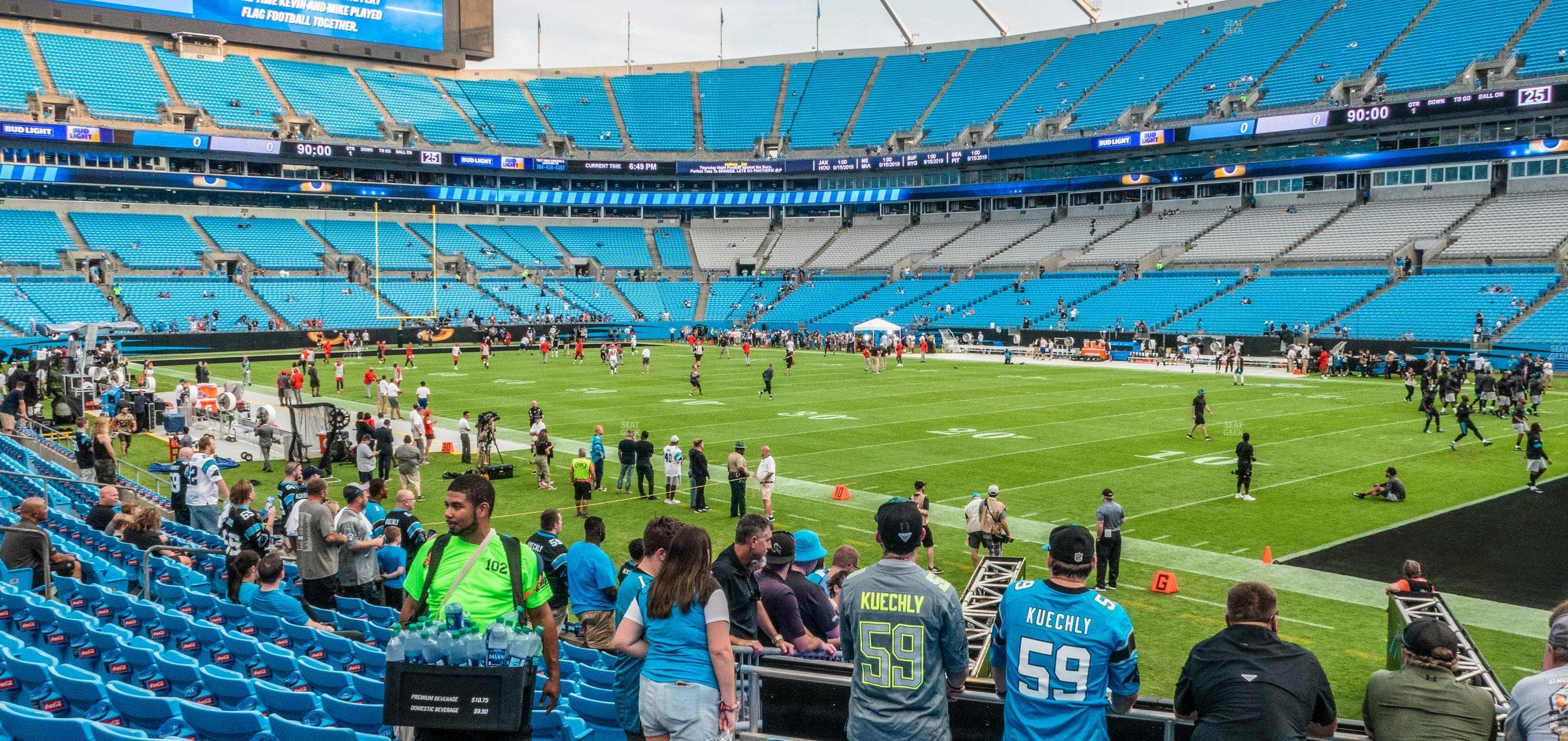 Bank of America Stadium - Section 107 Seat View