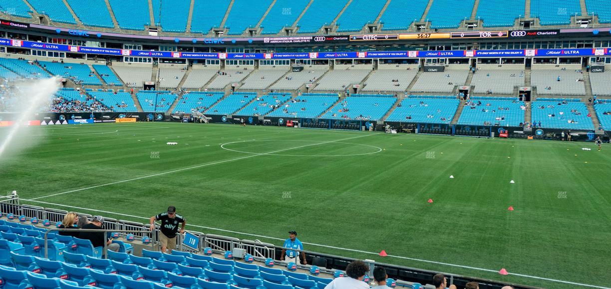Bank of America Stadium - Section 110 Seat View
