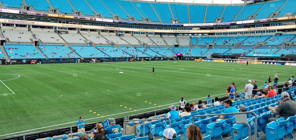 Bank of America Stadium - Section 115 Seat View