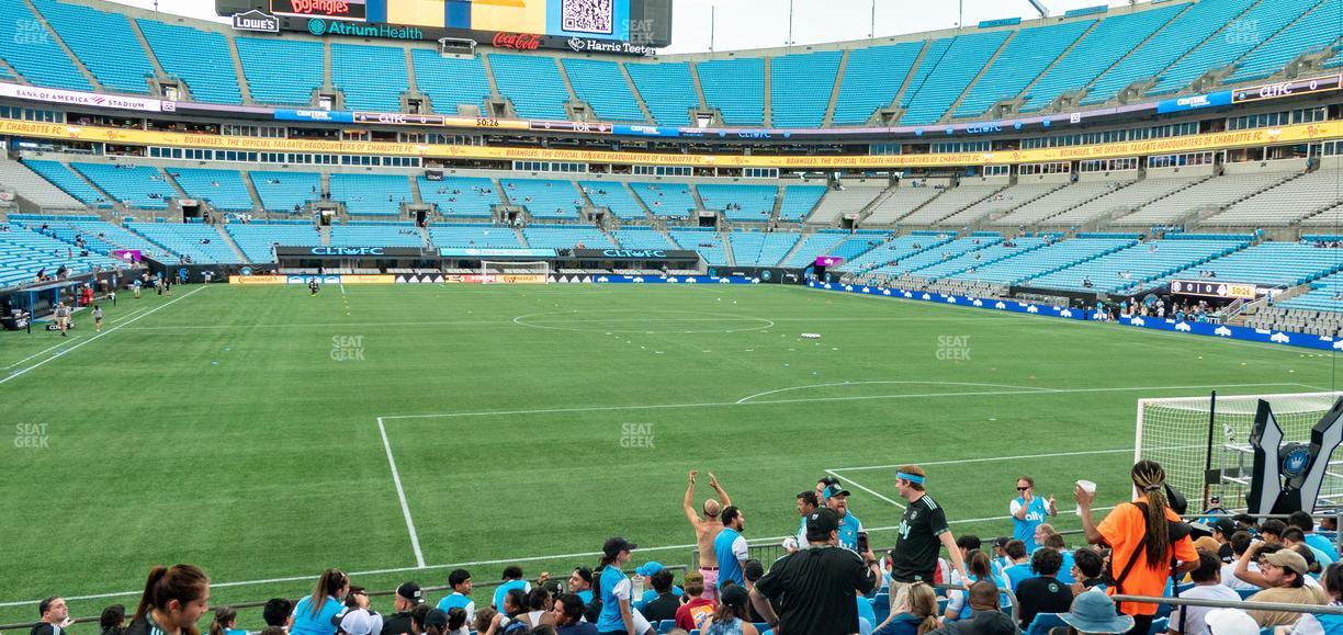 Bank of America Stadium - Section 123 Seat View
