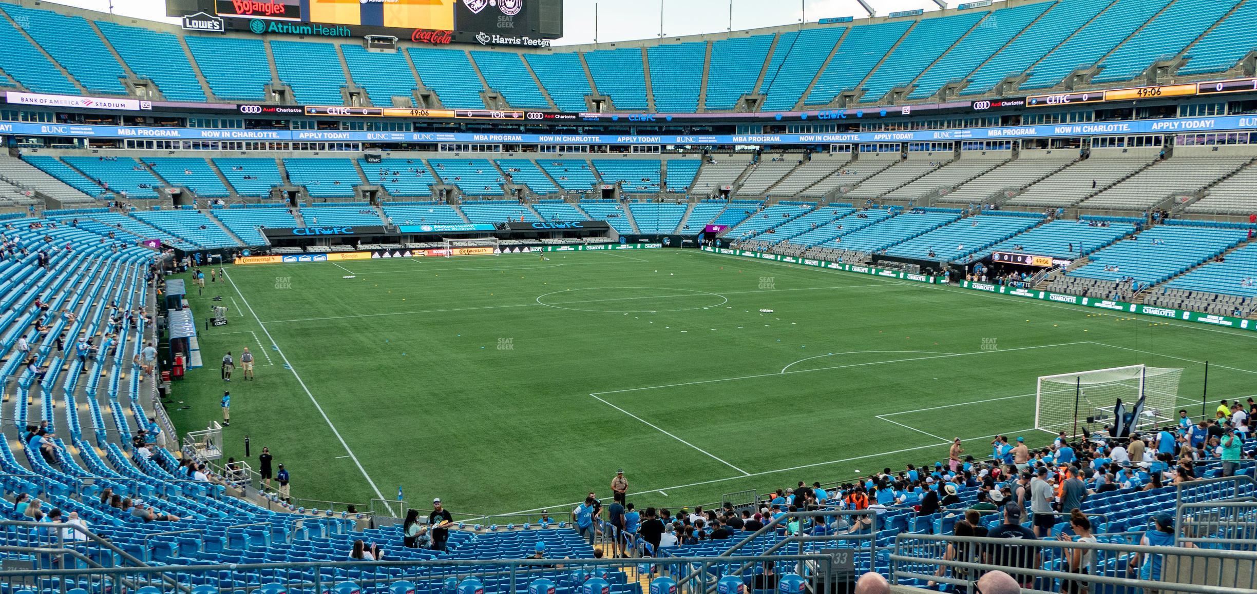 Bank of America Stadium - Section 233 Seat View | SeatGeek