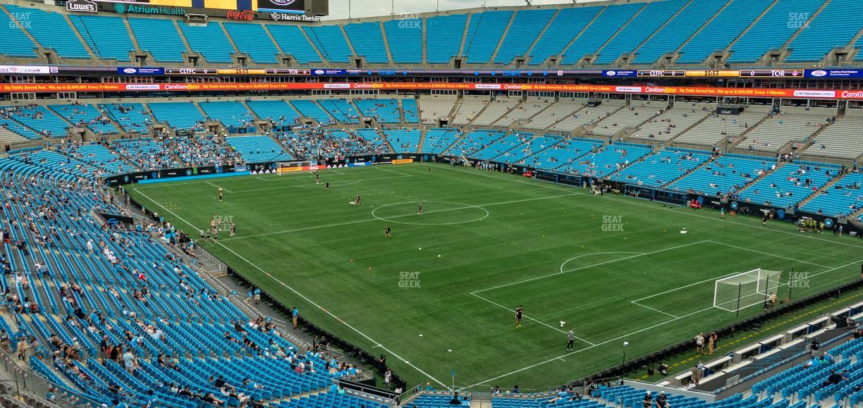Bank of America Stadium - Section Gridiron Club B Seat View
