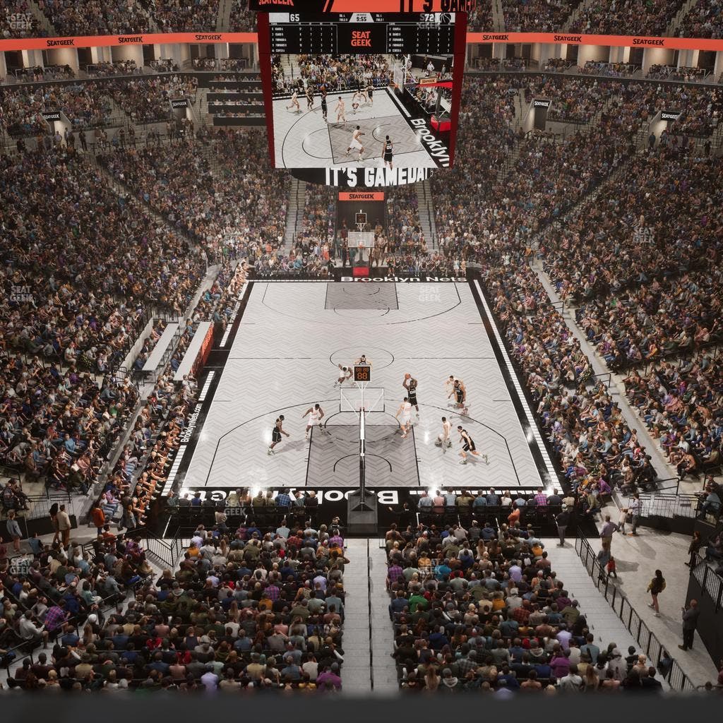 Barclays Center - Section Modelo Bridge Front Rail Seat View