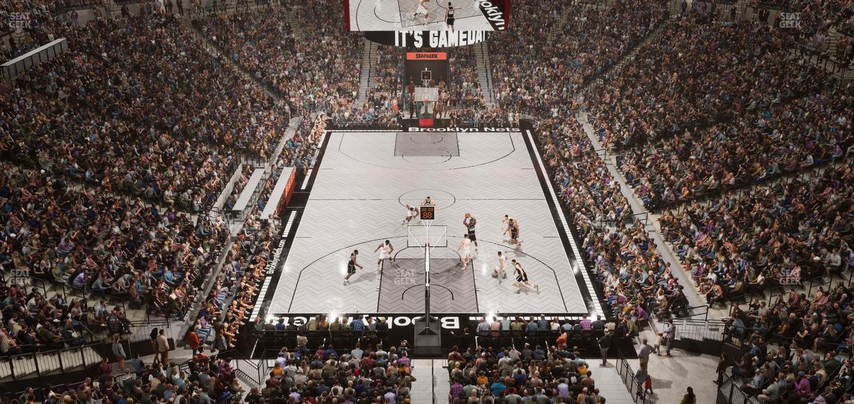 Barclays Center - Section Modelo Bridge Front Rail Seat View