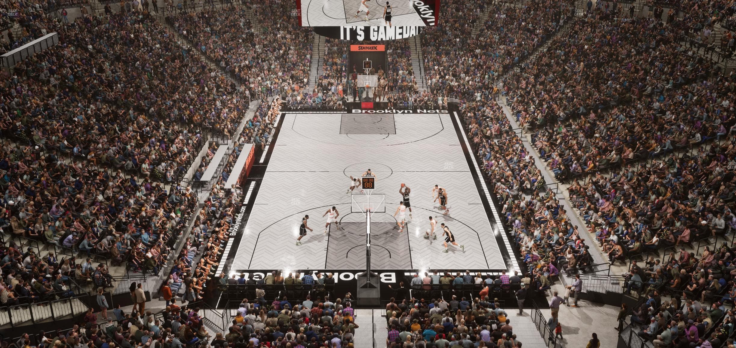 Barclays Center - Section Modelo Bridge Front Rail Seat View