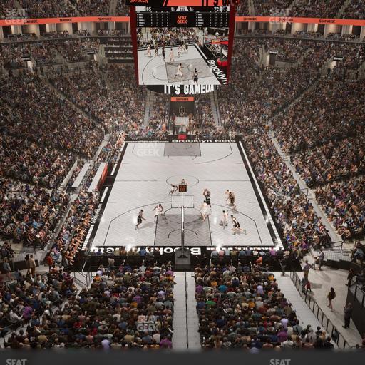 Barclays Center - Section Modelo Bridge Front Rail Seat View