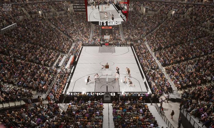 Barclays Center - Section Modelo Bridge Front Rail Seat View