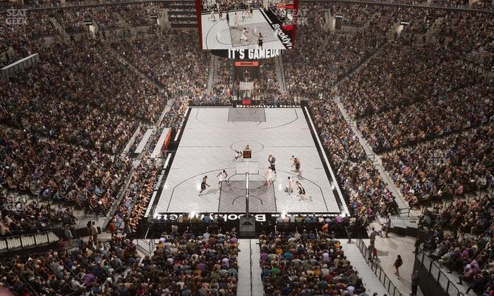 Barclays Center - Section Modelo Bridge Front Rail Seat View