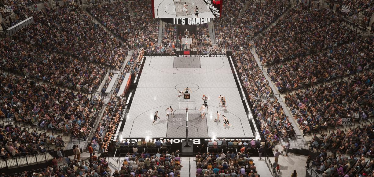 Barclays Center - Section Modelo Bridge Seat View