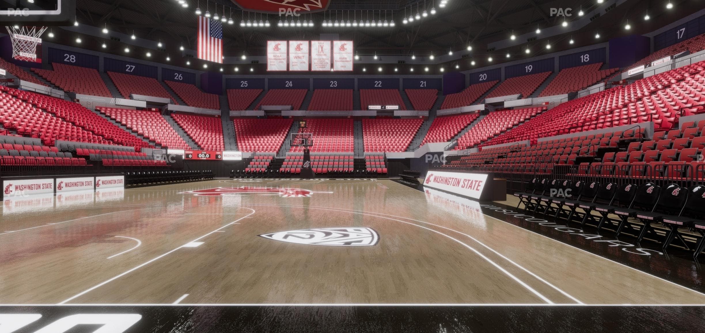 Beasley Coliseum - Section Baseline 1 Seat View