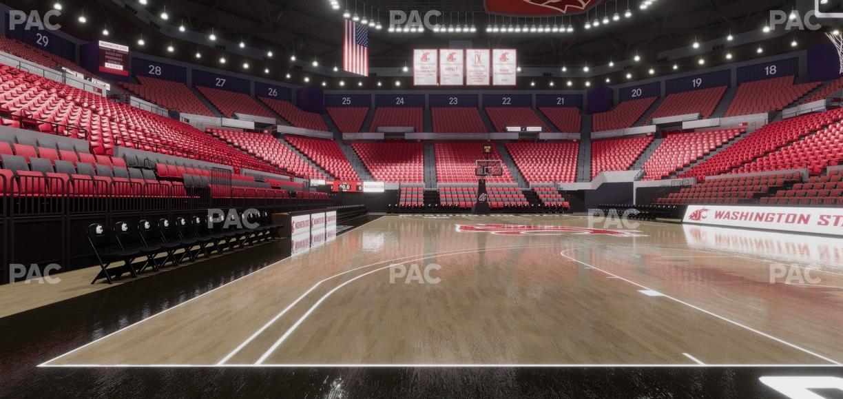 Beasley Coliseum - Section Baseline 2 Seat View