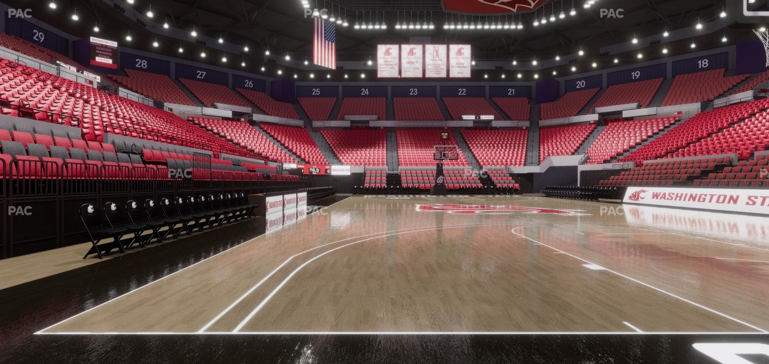Beasley Coliseum - Section Baseline 2 Seat View