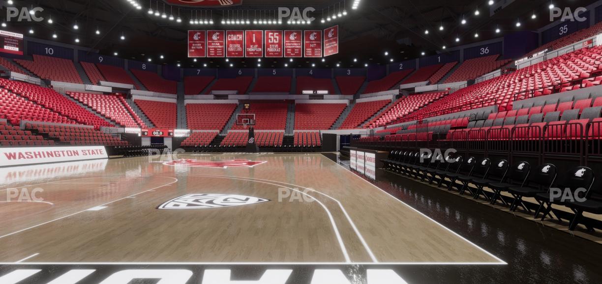 Beasley Coliseum - Section Baseline 3 Seat View