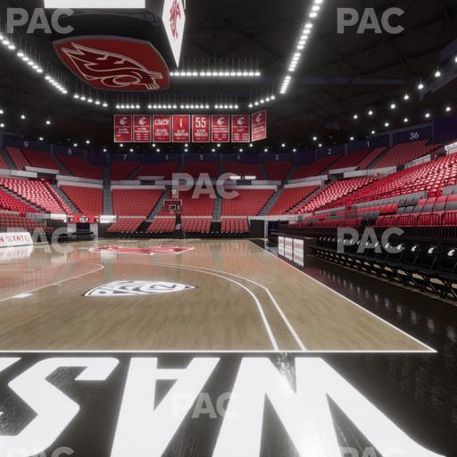 Beasley Coliseum - Section Baseline 3 Seat View