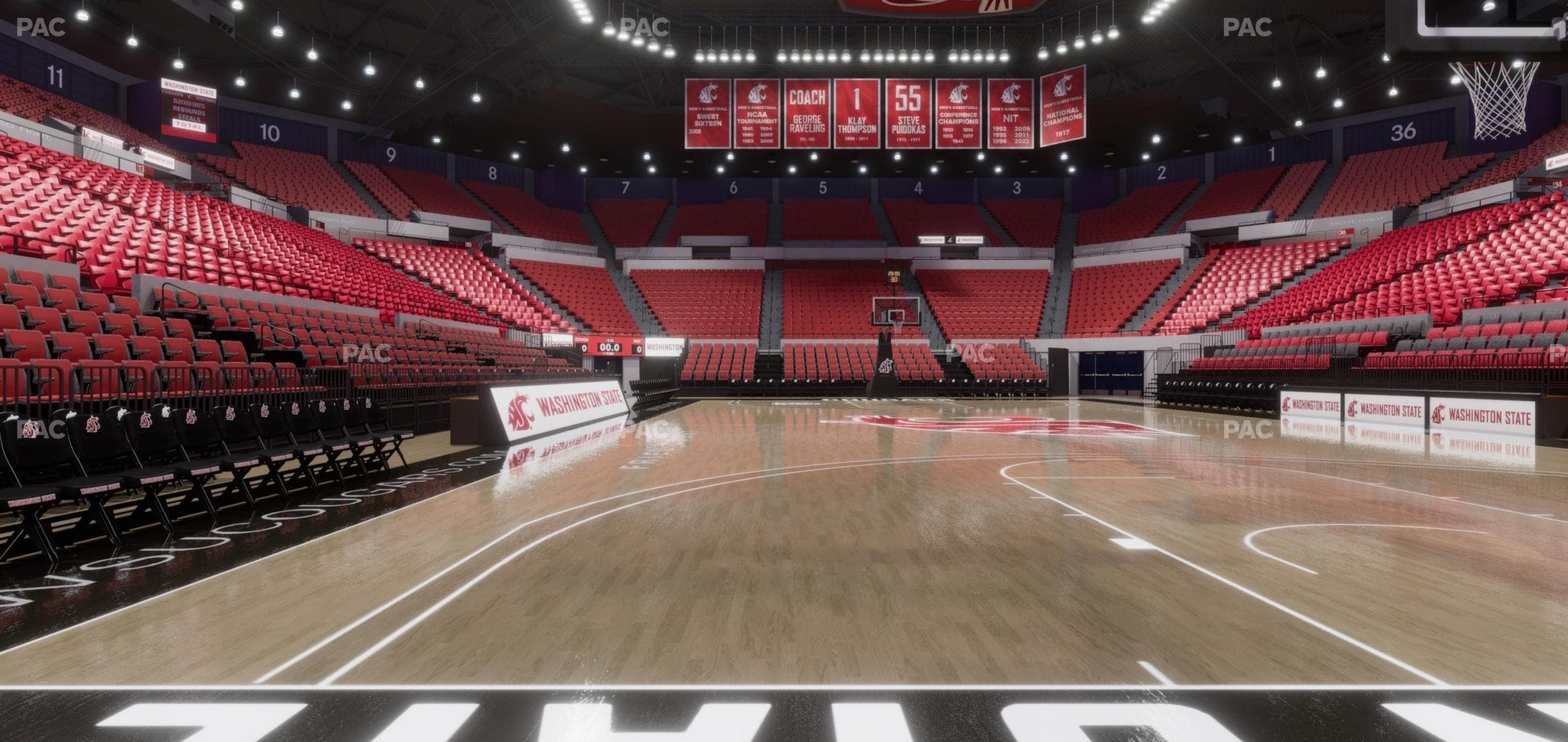 Beasley Coliseum - Section Baseline 4 Seat View