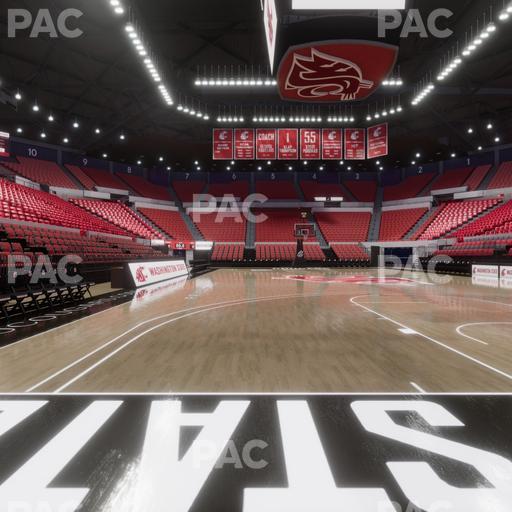 Beasley Coliseum - Section Baseline 4 Seat View