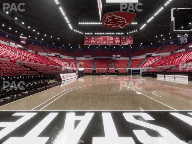 Beasley Coliseum - Section Baseline 4 Seat View