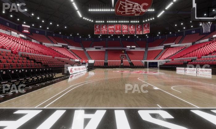 Beasley Coliseum - Section Baseline 4 Seat View