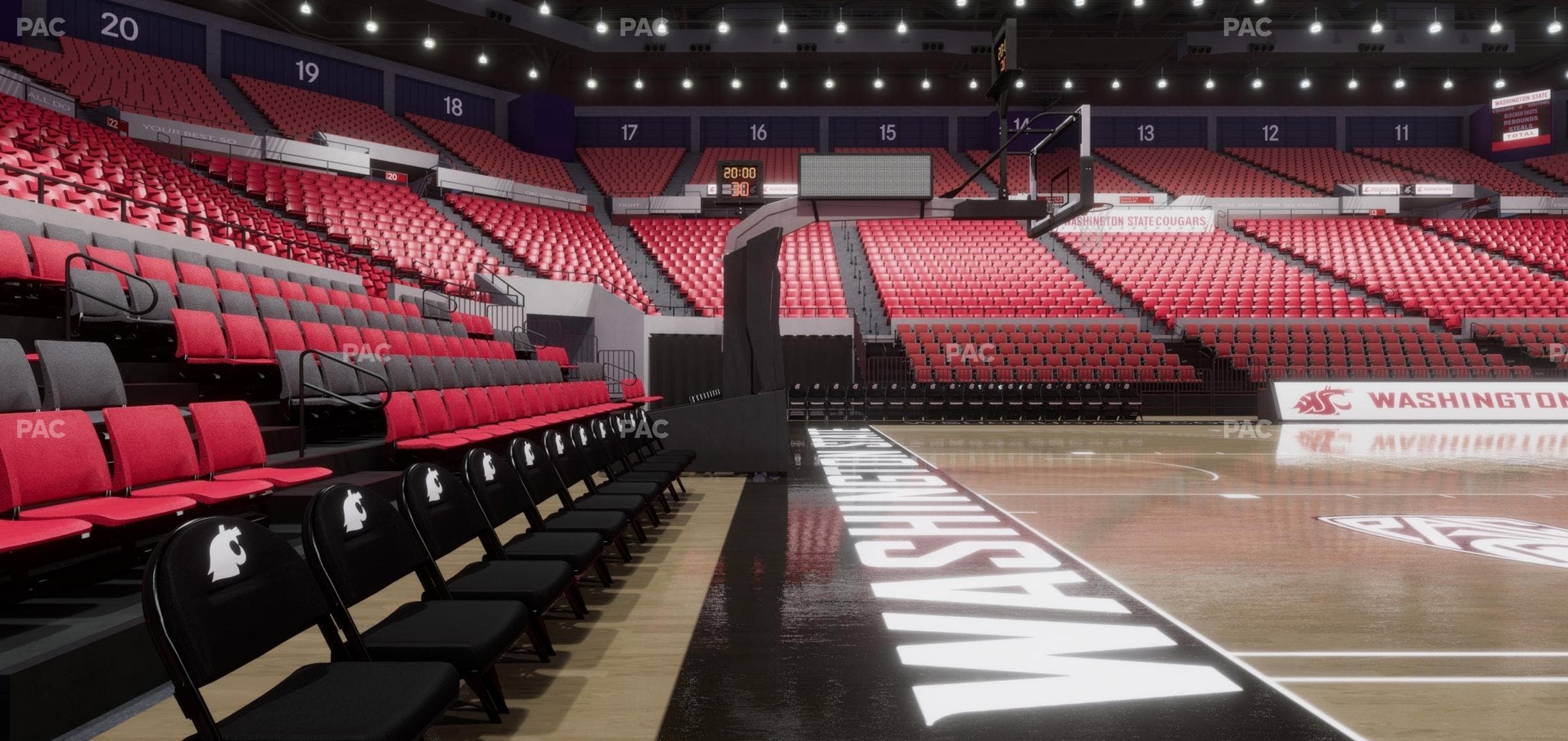 Beasley Coliseum - Section Baseline 5 Seat View